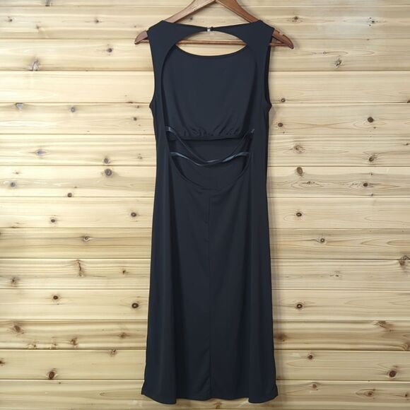 Vintage Limited Dress Womens Medium Black Y2k Strappy Back Slinky - Picture 5 of 10